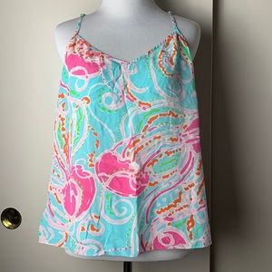 Lilly Pulitzer Dusk Multicolor Silk Tank Medium